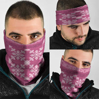 Hawaiian Quilt Pattern Neck Gaiter Pink Hawaii Culture Tropical - Polynesian Pride