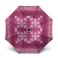 Hawaiian Quilt Pattern Umbrella Pink Hawaii Culture Tropical - Polynesian Pride