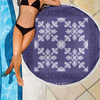 Hawaiian Quilt Pattern Beach Blanket Purple Hawaii Culture Tropical - Polynesian Pride