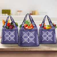 Hawaiian Quilt Pattern Grocery Bag Purple Hawaii Culture Tropical LT9 3-pack One Size Purple - Polynesian Pride