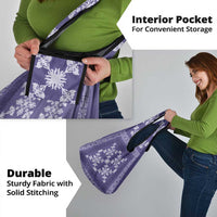 Hawaiian Quilt Pattern Grocery Bag Purple Hawaii Culture Tropical LT9 - Polynesian Pride