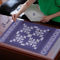 Hawaiian Quilt Pattern Puzzle Purple Hawaii Culture Tropical - Polynesian Pride