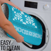 Hawaiian Quilt Pattern Bathroom Set Teal Hawaii Culture Tropical - Polynesian Pride