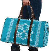 Hawaiian Quilt Pattern Travel Bag Teal Hawaii Culture Tropical - Polynesian Pride