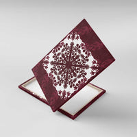 Palm Leaf Quilt Pattern Canvas Wall Art Hawaii Culture Floral LT9 With Frame Oxblood - Polynesian Pride