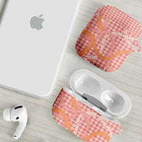 Pink Tropical Floral Palaka AirPods Case Hawaiian Quilt Pattern - Polynesian Pride