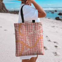 Pink Tropical Floral Palaka Tote Bag Hawaiian Quilt Pattern LT9 - Polynesian Pride