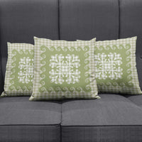 Green Ulu Palaka Quilt Pattern Pillow Cover Hawaii Culture Breadfruit LT9 - Polynesian Pride