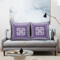 Purple Ulu Palaka Quilt Pattern Pillow Cover Hawaii Culture Breadfruit LT9 - Polynesian Pride