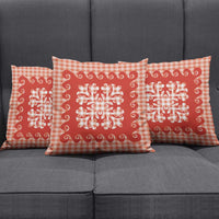 Red Ulu Palaka Quilt Pattern Pillow Cover Hawaii Culture Breadfruit LT9 - Polynesian Pride