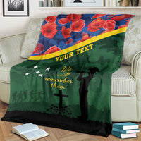 Personalised Solomon Islands Remembrance Day Blanket We Will Remember Them with Camouflage Style LT9 - Polynesian Pride