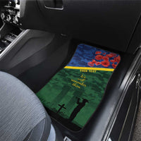 Personalised Solomon Islands Remembrance Day Car Mats We Will Remember Them with Camouflage Style