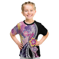 Aloha Vintage Hibiscus Lei Seamless Pattern Kid T Shirt - Polynesian Pride