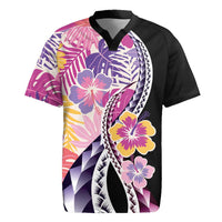 Aloha Vintage Hibiscus Lei Seamless Pattern Rugby Jersey - Polynesian Pride
