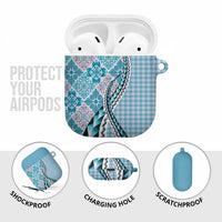 Aloha Vintage Palaka Floral Hawaiian Quilt AirPods Case Uliuli Motif - Polynesian Pride