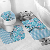 Aloha Vintage Palaka Floral Hawaiian Quilt Bathroom Set Uliuli Motif - Polynesian Pride