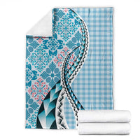 Aloha Vintage Palaka Floral Hawaiian Quilt Blanket Uliuli Motif - Polynesian Pride