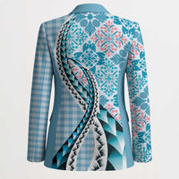 Aloha Vintage Palaka Floral Hawaiian Quilt Blazer Uliuli Motif - Polynesian Pride