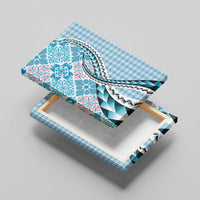 Aloha Vintage Palaka Floral Hawaiian Quilt Canvas Wall Art Uliuli Motif - Polynesian Pride