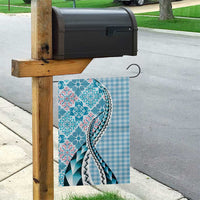 Aloha Vintage Palaka Floral Hawaiian Quilt Garden Flag Uliuli Motif - Polynesian Pride