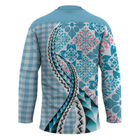Aloha Vintage Palaka Floral Hawaiian Quilt Hockey Jersey Uliuli Motif LT9 - Polynesian Pride