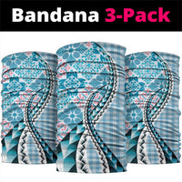 Aloha Vintage Palaka Floral Hawaiian Quilt Neck Gaiter Uliuli Motif - Polynesian Pride