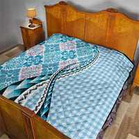 Aloha Vintage Palaka Floral Hawaiian Quilt Quilt Uliuli Motif - Polynesian Pride