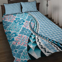 Aloha Vintage Palaka Floral Hawaiian Quilt Quilt Bed Set Uliuli Motif - Polynesian Pride