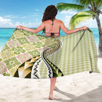 Aloha Vintage Palaka Floral Hawaiian Quilt Sarong Omaomao Motif - Polynesian Pride