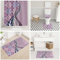 Aloha Vintage Palaka Floral Hawaiian Quilt Bathroom Set Akala Motif - Polynesian Pride