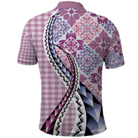 Aloha Vintage Palaka Floral Hawaiian Quilt Polo Shirt Akala Motif - Polynesian Pride