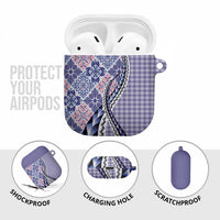 Aloha Vintage Palaka Floral Hawaiian Quilt AirPods Case Poni Motif - Polynesian Pride