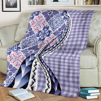 Aloha Vintage Palaka Floral Hawaiian Quilt Blanket Poni Motif - Polynesian Pride