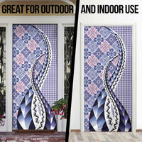 Aloha Vintage Palaka Floral Hawaiian Quilt Door Cover Poni Motif - Polynesian Pride