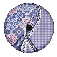 Aloha Vintage Palaka Floral Hawaiian Quilt Spare Tire Cover Poni Motif - Polynesian Pride