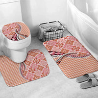 Aloha Vintage Palaka Floral Hawaiian Quilt Bathroom Set Ulaula Motif - Polynesian Pride