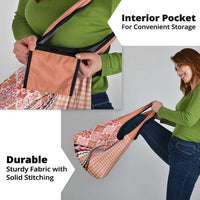 Aloha Vintage Palaka Floral Hawaiian Quilt Grocery Bag Ulaula Motif - Polynesian Pride