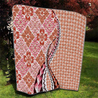 Aloha Vintage Palaka Floral Hawaiian Quilt Quilt Ulaula Motif - Polynesian Pride