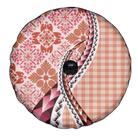 Aloha Vintage Palaka Floral Hawaiian Quilt Spare Tire Cover Ulaula Motif - Polynesian Pride