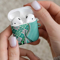 Aloha Vintage Palaka Floral Hawaiian Quilt AirPods Case Polu Motif - Polynesian Pride