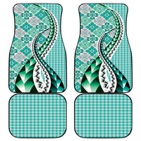 Aloha Vintage Palaka Floral Hawaiian Quilt Car Mats Polu Motif - Polynesian Pride