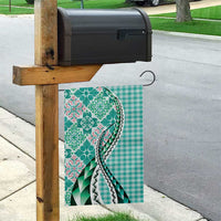 Aloha Vintage Palaka Floral Hawaiian Quilt Garden Flag Polu Motif - Polynesian Pride