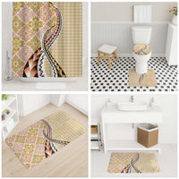 Aloha Vintage Palaka Floral Hawaiian Quilt Bathroom Set Melemele Motif - Polynesian Pride