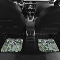 Aloha Vintage Plumeria Hawaiian Tapa Pattern Car Mats Dark Turquoise Hawaiian Tapa Pattern - Polynesian Pride