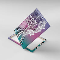 Aloha Vintage Plumeria Hawaiian Tapa Pattern Canvas Wall Art Gradient Hawaiian Tapa Pattern - Polynesian Pride