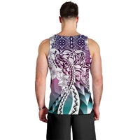 Aloha Vintage Plumeria Hawaiian Tapa Pattern Men Tank Top Gradient Hawaiian Tapa Pattern - Polynesian Pride