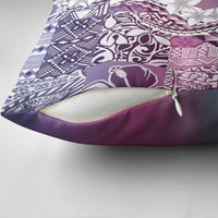 Aloha Vintage Plumeria Hawaiian Tapa Pattern Pillow Cover Gradient Hawaiian Tapa Pattern - Polynesian Pride