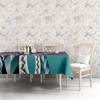 Aloha Vintage Plumeria Hawaiian Tapa Pattern Tablecloth Gradient Hawaiian Tapa Pattern - Polynesian Pride