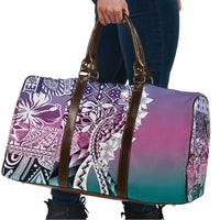 Aloha Vintage Plumeria Hawaiian Tapa Pattern Travel Bag Gradient Hawaiian Tapa Pattern - Polynesian Pride