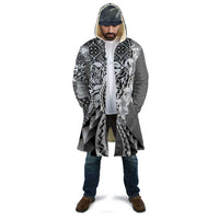 Aloha Vintage Plumeria Hawaiian Tapa Pattern Cloak Gray Hawaiian Tapa Pattern - Polynesian Pride